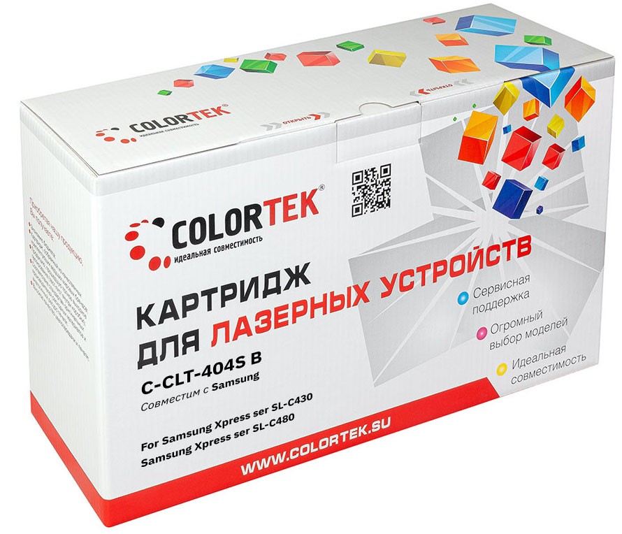 Картридж Colortek СТ-CLT-404S, черный