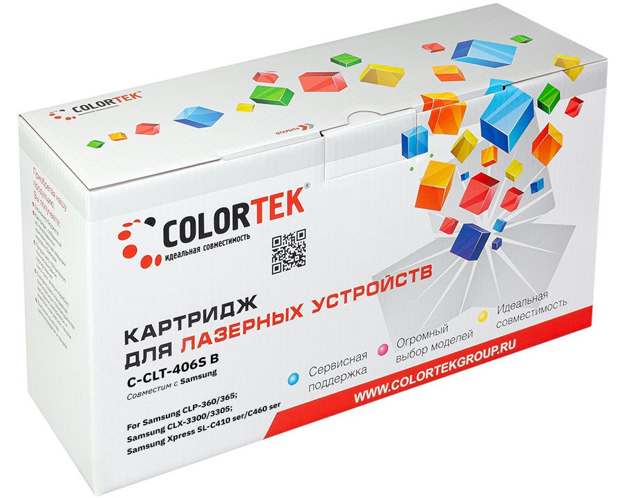 

Картридж Colortek CLT-406S для Samsung, черный (СТ-CLT-406S)