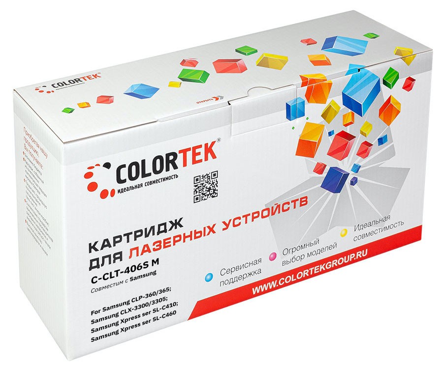 

Картридж Colortek CLT-406S для Samsung, пурпурный (СТ-CLT-406S)