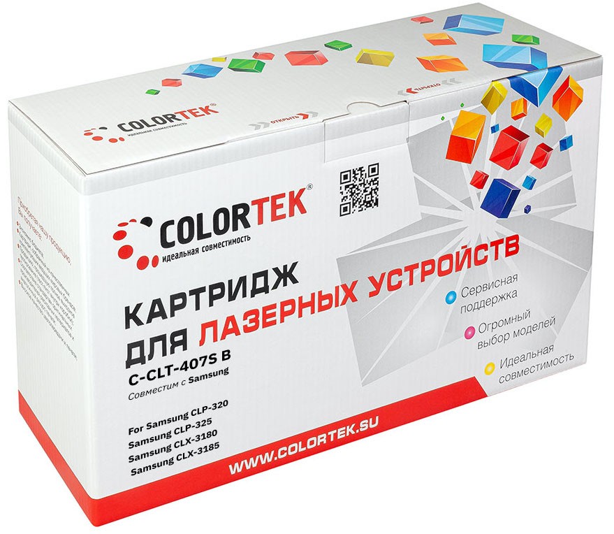 

Картридж Colortek CLT-407S для Samsung, черный (СТ-CLT-407S)