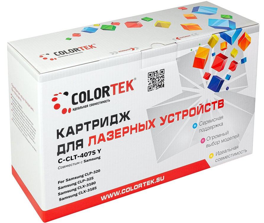 

Картридж Colortek CLT-407S для Samsung, желтый (СТ-CLT-407S)