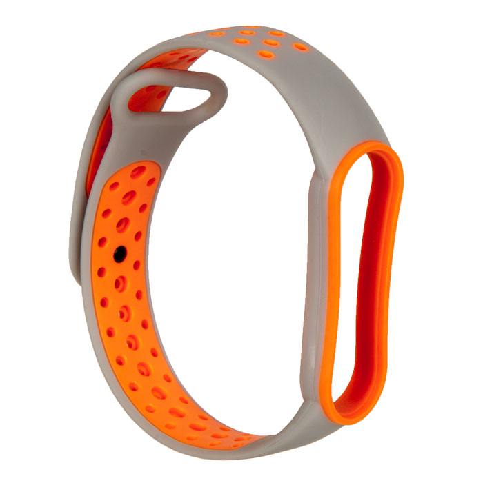 

Ремешок для Xiaomi Mi Band 5, на кнопке, серый/оранжевый (2000000041186)