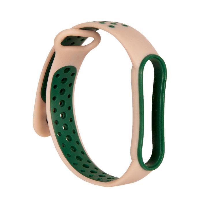 

Ремешок для Xiaomi Mi Band 5, на кнопке, пудровый/зеленый (2000000041179)