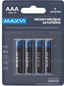 

Батарея Maxvi AAA (LR03), 1.5V, 4шт. (MBLR03CF4)
