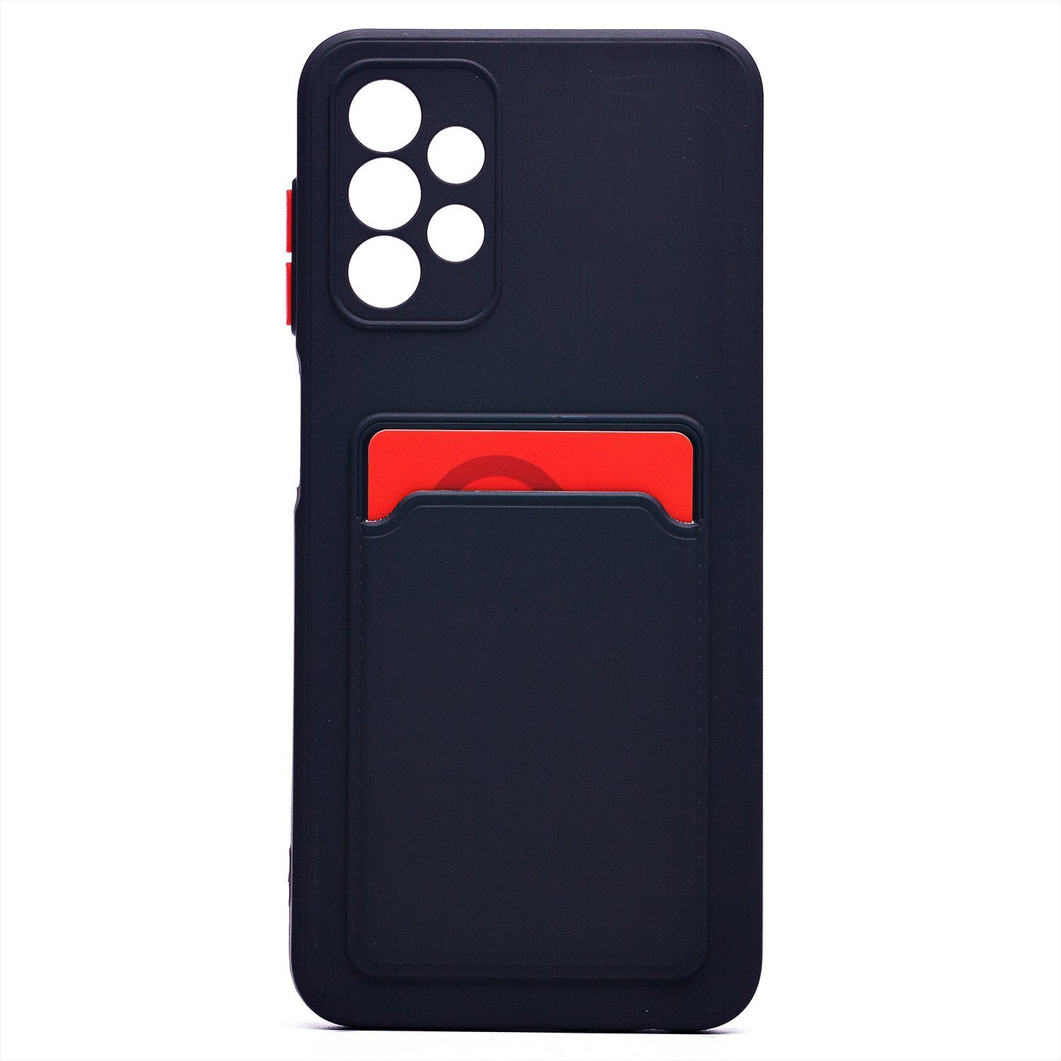 Чехол-накладка SC315 с картхолдером для смартфона Samsung SM-A135 Galaxy A13 4G, черный (214461)