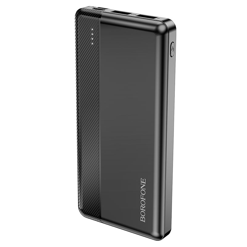 Портативный аккумулятор (Powerbank) Borofone BJ24 Freeway, 10000mAh, 2xUSB, 2.1A, черный (6974443385113)