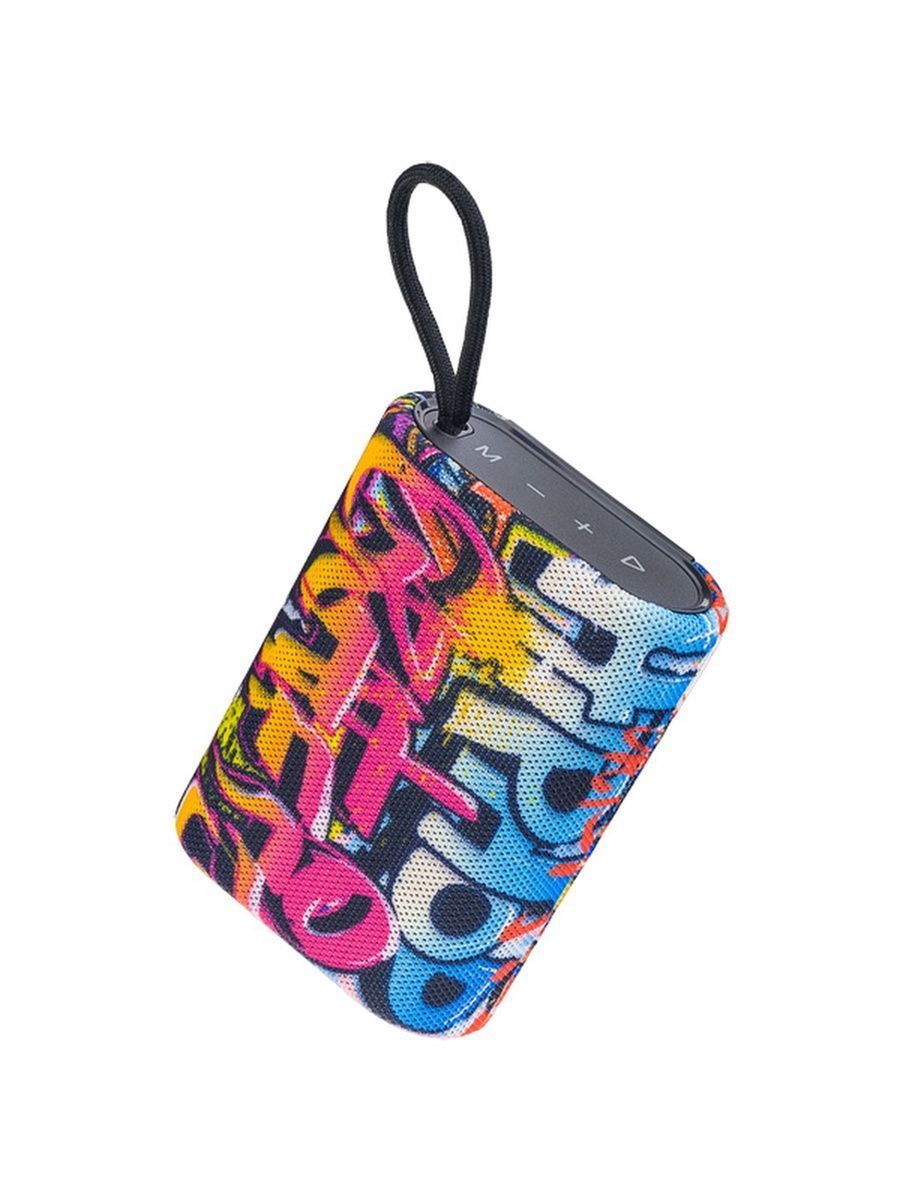 

Портативная акустика Perfeo Bang, 5 Вт, FM, AUX, USB, microSD, Bluetooth, принт (хип хоп) (PF_D0044), Bang