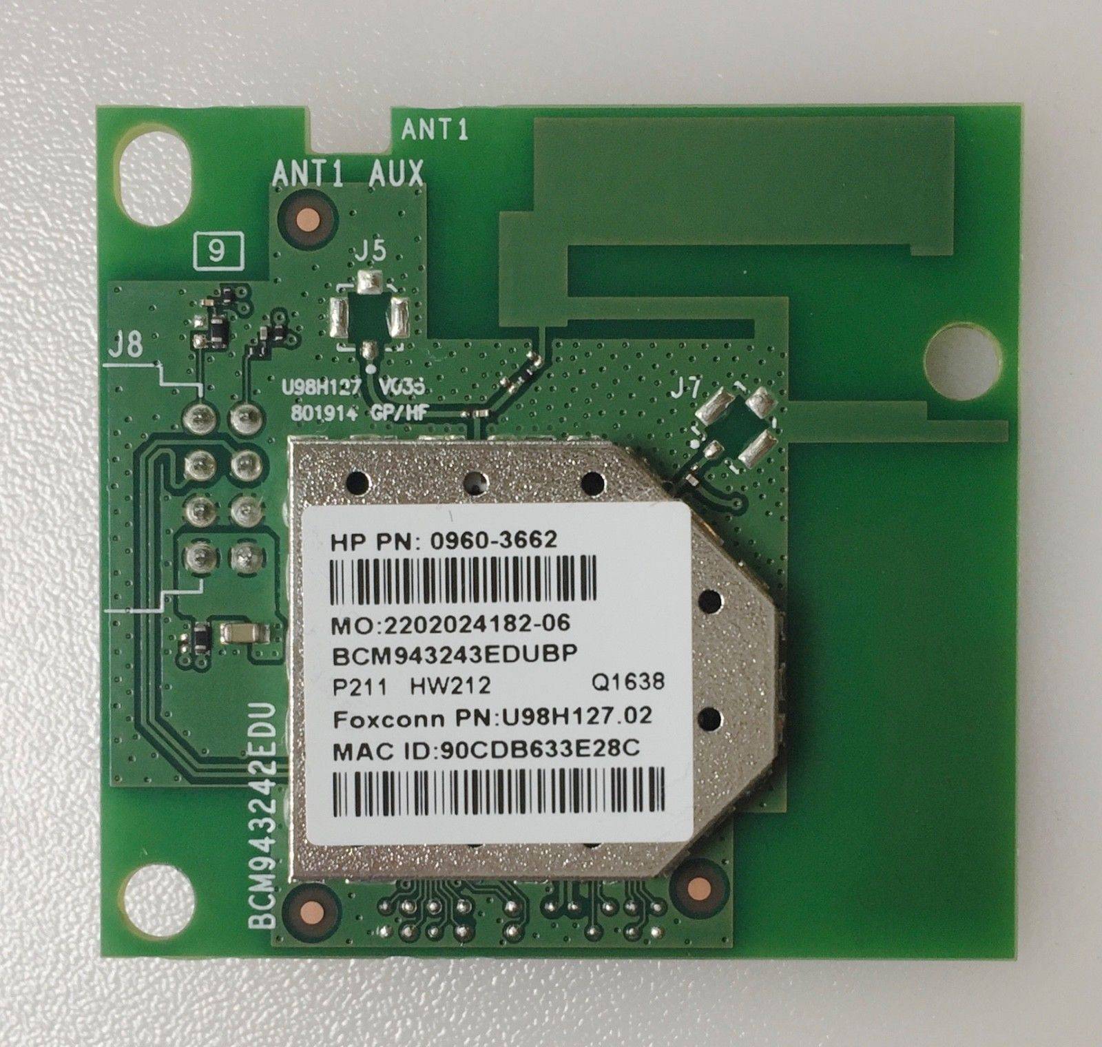 Плата Wi-Fi оригинальная для LJ M104w/M106w/M132fw/M132nw/M203dw/M227fdw/CLJ M181fw/M254nw/M254dw (0960-3662)