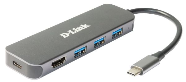 Док-станция D-Link DUB-2333A1A Type-C - 1xHDMI 3xUSB 30 1xUSB Type-CPD 30 серый DUB-2333A1A 4200₽