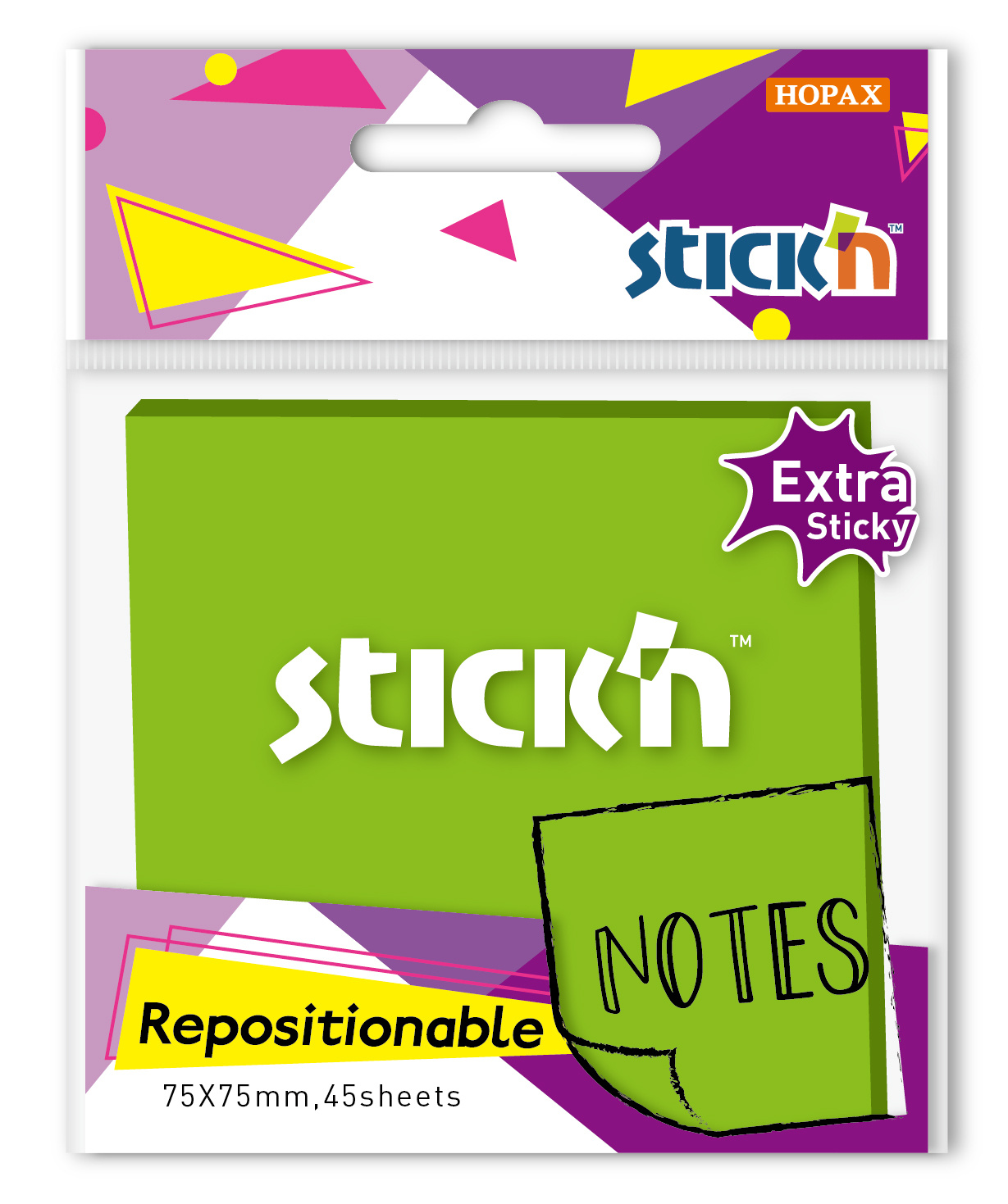 

Блок самоклеящийся (стикеры) STICK`N, 45 листов, зеленый неон (27097)