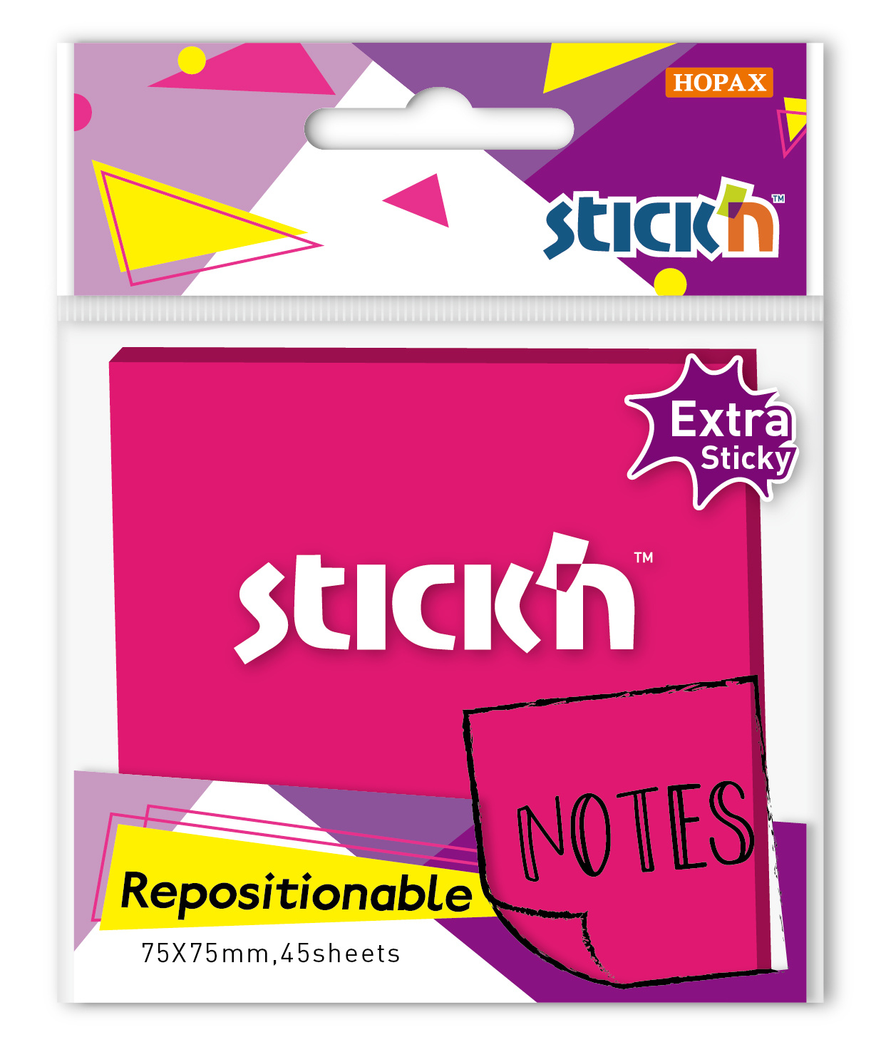 

Блок самоклеящийся (стикеры) STICK`N, 45 листов, пурпурный неон (27096)