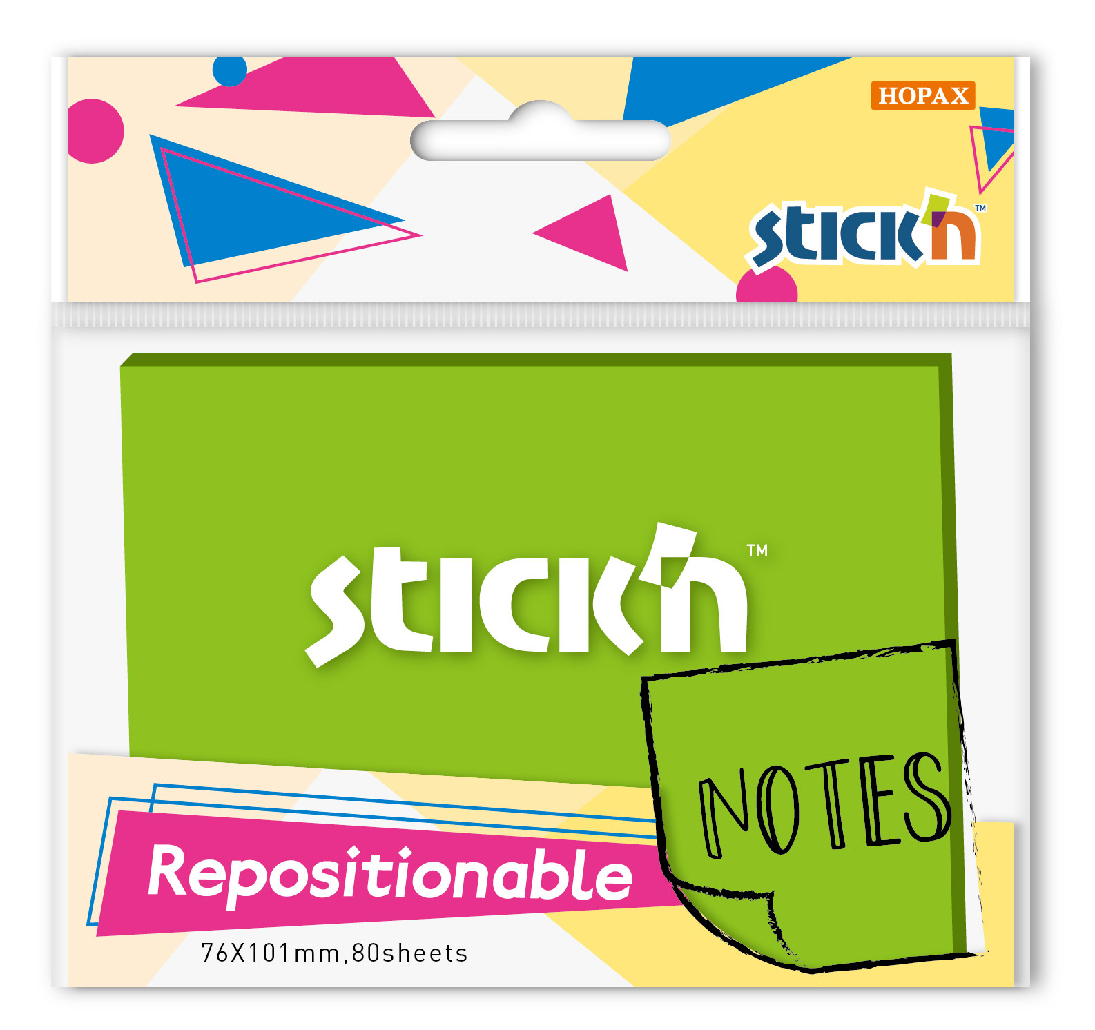 

Блок самоклеящийся (стикеры) STICK`N, 80 листов, зеленый неон (27076)