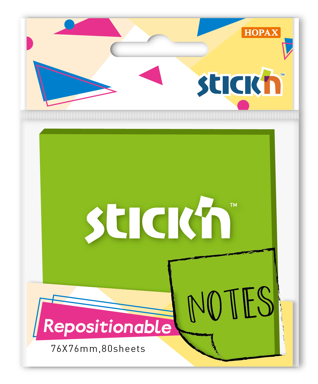 

Блок самоклеящийся (стикеры) STICK`N, 80 листов, зеленый неон (27072)