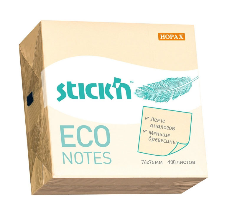 

Блок самоклеящийся (стикеры) STICK`N, 400 листов, пастельный, желтый (21799)