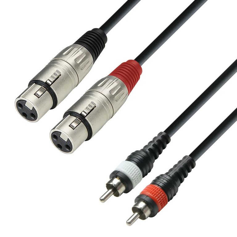

Кабель 2xRCA(M)-2xXLR(F), экранированный, 3 м, черный Adam Hall (K3TFC0300), -