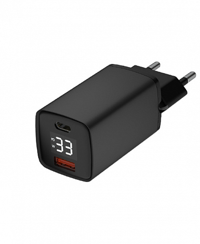 

Сетевое зарядное устройство Maxvi A402PD 33Вт, USB, USB type-C, Quick Charge, PD, 4A, черный, A402PD