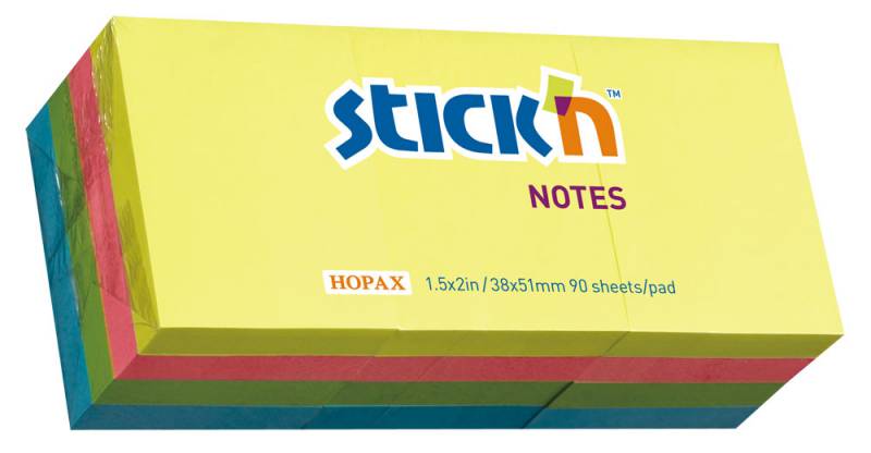 

Блок самоклеящийся (стикеры) STICK`N, 100 листов, неоновый (21532)
