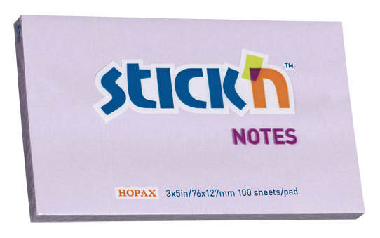 

Блок самоклеящийся (стикеры) STICK`N, 100 листов, пастельный, сиреневый (21405)