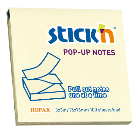 

Блок самоклеящийся (стикеры) STICK`N, 100 листов, пастельный, желтый (21395)