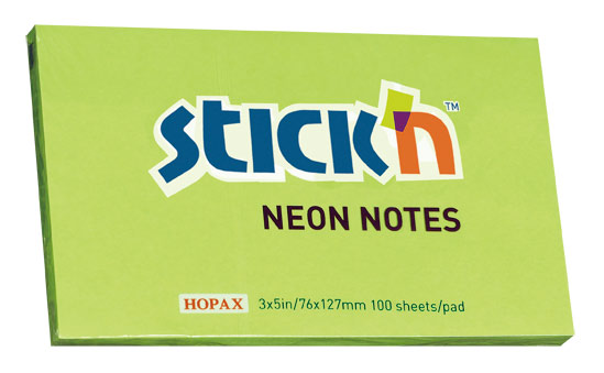 

Блок самоклеящийся (стикеры) STICK`N, 100 листов, неоновый, зеленый (21171)