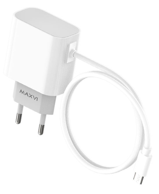 

Сетевое зарядное устройство Maxvi CHL-240M 12Вт, microUSB, 2.4A, белый, встроенный micro USB, CHL-240M