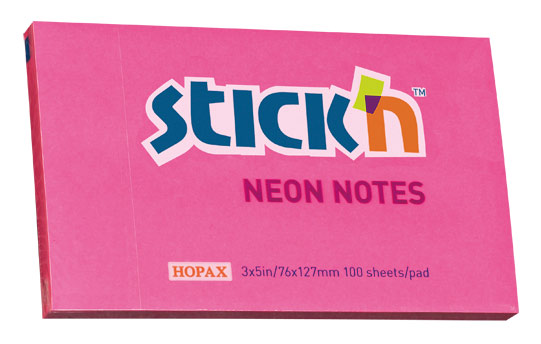 

Блок самоклеящийся (стикеры) STICK`N, 100 листов, неоновый, малиновый (21169)