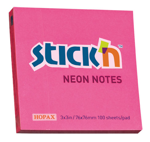 

Блок самоклеящийся (стикеры) STICK`N, 100 листов, неоновый, малиновый (21165)