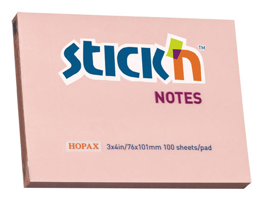 

Блок самоклеящийся (стикеры) STICK`N, 100 листов, пастельный, розовый (21151)