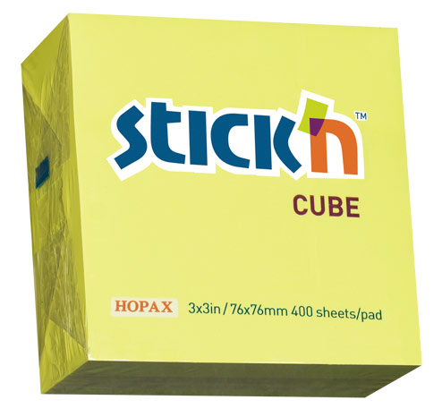 

Блок самоклеящийся (стикеры) STICK`N, 400 листов, неоновый, желтый (21010)