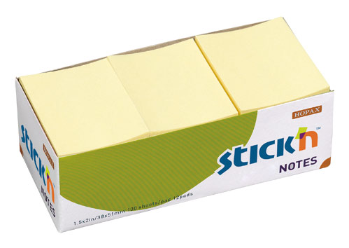 

Блок самоклеящийся (стикеры) STICK`N, 100 листов, пастельный, желтый (21005)