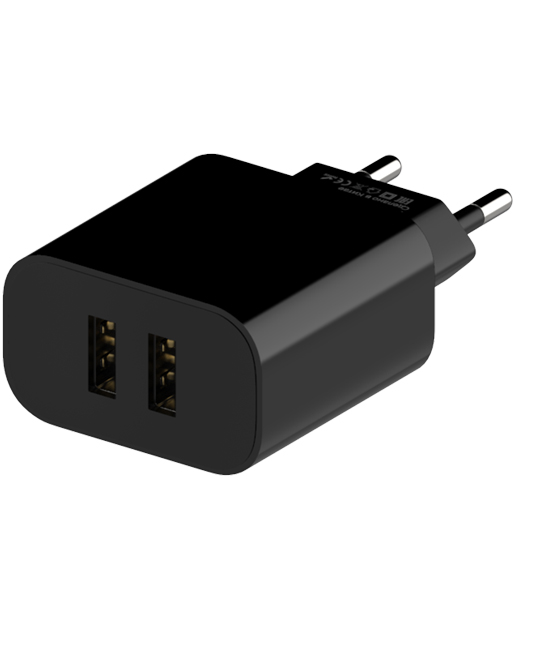 

Сетевое зарядное устройство Maxvi CHL-242 12Вт, 2xUSB, 2.4A, черный, CHL-242