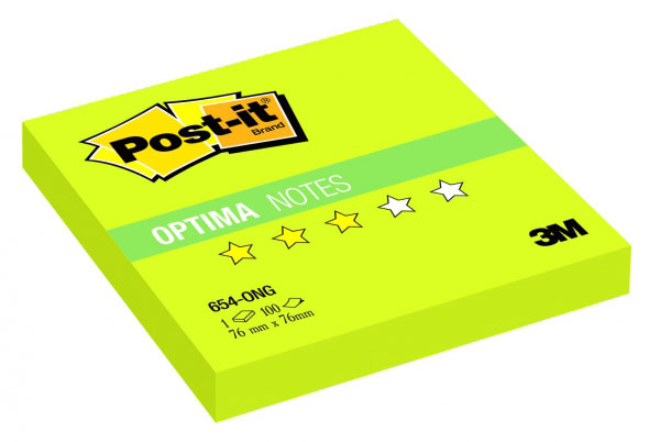 

Блок самоклеящийся (стикеры) Post-it 7.6 см x 7.6 см, 100 листов, неоновый, салатовый (7100041124)