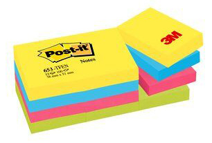 

Блок самоклеящийся (стикеры) Post-it 3.8 см x 5.1 см, 100 листов, ассорти (7100172312)