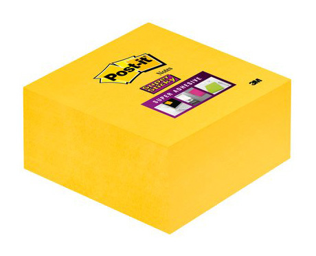 Блок самоклеящийся (стикеры) Post-it 7.6 см x 7.6 см, 350 листов, желтый неон (7000029868)