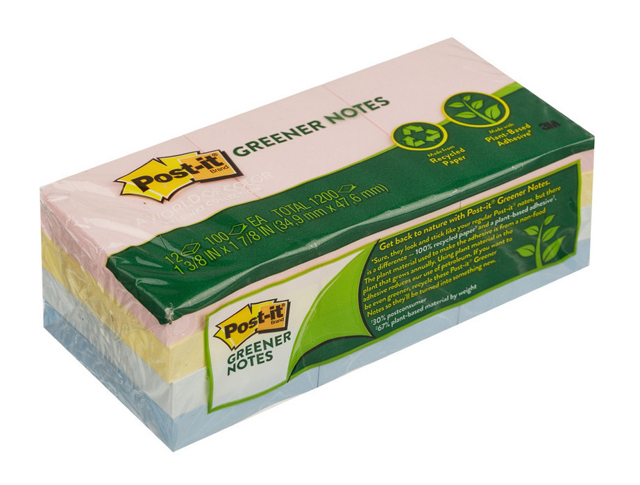 

Блок самоклеящийся (стикеры) Post-it, 100 листов, ассорти (7100169981)