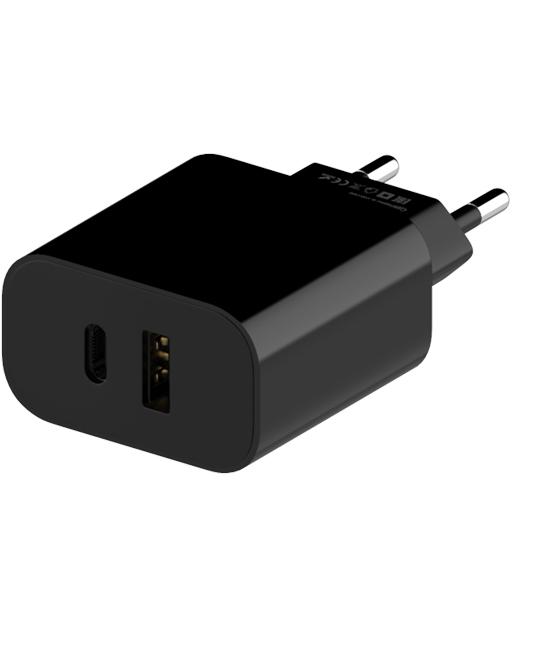 

Сетевое зарядное устройство Maxvi CHL-602PD 30Вт, USB, USB type-C, Quick Charge, 3A, черный, CHL-602PD