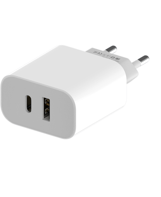 

Сетевое зарядное устройство Maxvi CHL-602PD 30Вт, USB, USB type-C, Quick Charge, 3A, белый, CHL-602PD