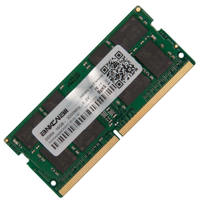 

Память DDR4 SODIMM 16Gb, 3200MHz, CL22, 1.2 В, Ankowall (RAMD4S3200SODIMMCL22) Retail