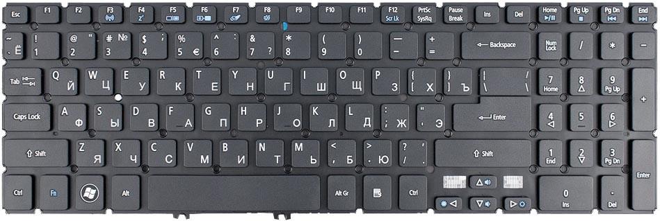 

Клавиатура TopON для Acer Aspire V5-531/V5-551/V5-571/V5-573-Series, NSK-R3BBC 0R/9Z.N8QBC.B0R, Г-образный Enter, без рамки, черный (TOP-90700), TOP-90700