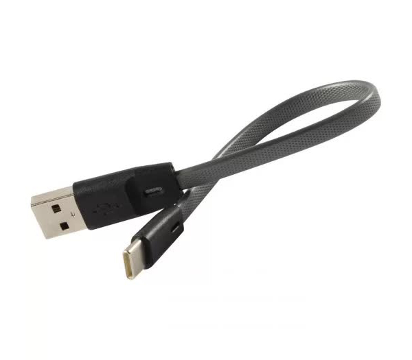 Кабель USB-USB Type-C, 20 см, серебристый Red Line