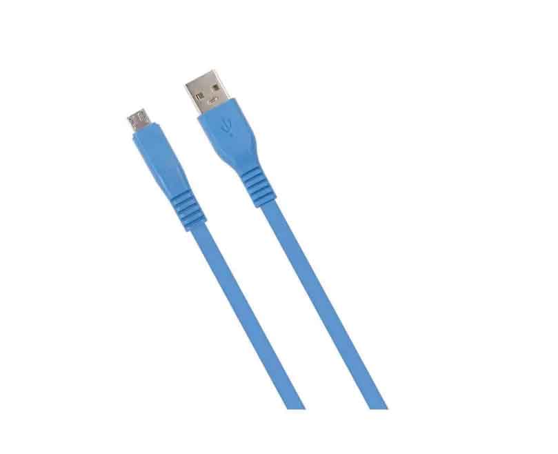 

Кабель USB-Micro USB, плоский, быстрая зарядка, 3A 2 м, синий MB mobility (УТ000027531)