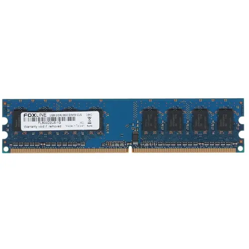 Память DDR2 DIMM 1Gb, 800MHz Foxline (FL800D2U5/6-1G)