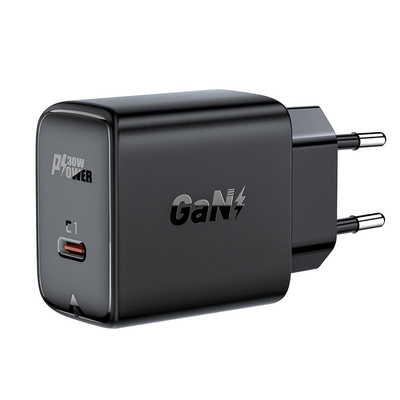 

Сетевое зарядное устройство Acefast A21 30Вт, USB type-C, Quick Charge, PD, 3A, черный (AF-A21-BK), A21