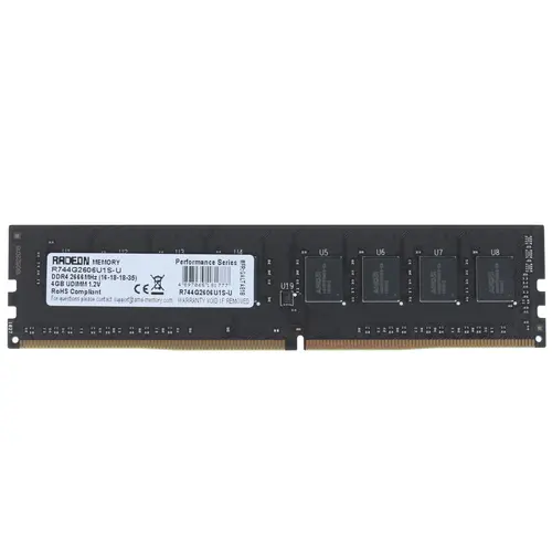 

Память DDR4 DIMM 4Gb, 2666MHz, CL16, 1.2 В, AMD, Radeon R7 Performance Series (R744G2606U1S-U), R744G2606U1S-U