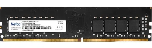 

Память DDR4 DIMM 4Gb, 2666MHz, CL19, 1.2 В, Netac, Basic (NTBSD4P26SP-04), NTBSD4P26SP-04