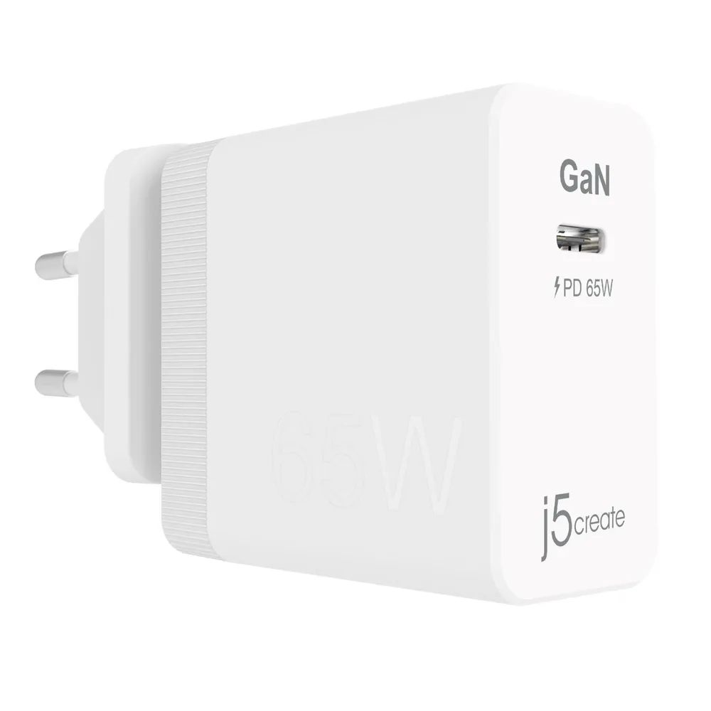 

Сетевое зарядное устройство j5create 65Вт, USB type-C, PD, 3A, белый (JUP1365)