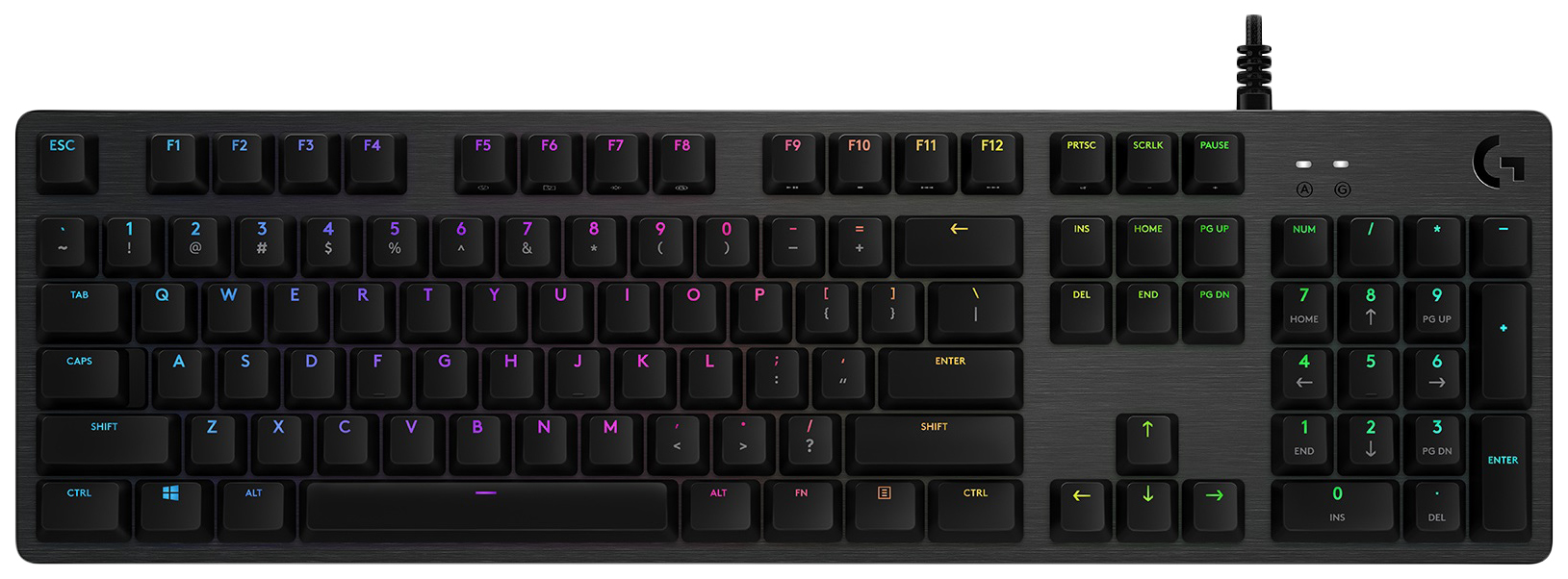 

Клавиатура проводная Logitech G512 Carbon, механическая, GX Blue, подсветка, USB, черный (920-008946) Английская раскладка!!!, G512 Carbon