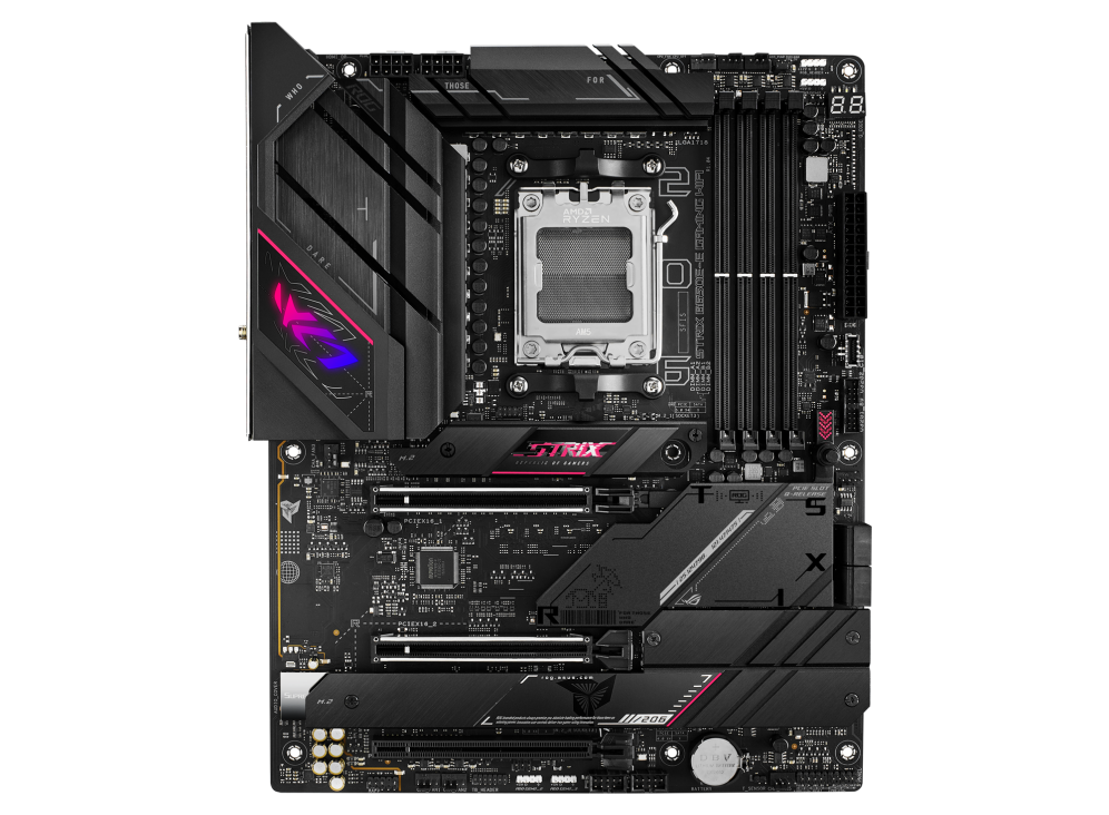 Материнская плата ASUS ROG STRIX B650E-E GAMING WIFI, AM5, AMD B650, 4xDDR5 DIMM, 2PCI-Ex16, 4SATA3, 7.1-ch, 2.5GLAN, 8 USB 3.2, 3 USB Type-C, HDMI, DP, ATX, Retail