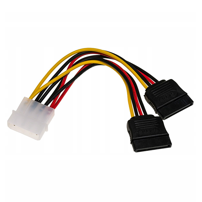 Кабель-переходник питания (адаптер) Molex(F)-2xSATA 15-pin(F) BaseTech