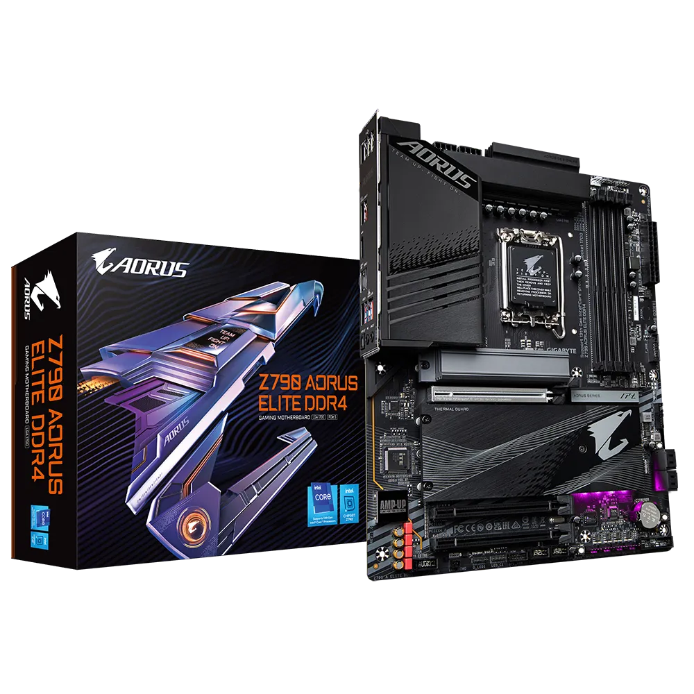 

Материнская плата GIGABYTE Z790 AORUS ELITE DDR4, Socket1700, Intel Z790, 4xDDR4, 3PCI-Ex16, 4SATA3, 7.1-ch, 2.5GLAN, 7 USB 3.2, 2 USB Type-C, HDMI, ATX, Retail, Z790 AORUS ELITE DDR4